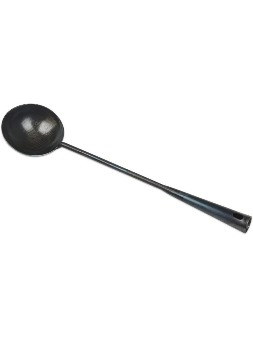 Handmade Carbon Steel Wok Ladle - 40CM Cooking Utensil for Stir Fry & Soup